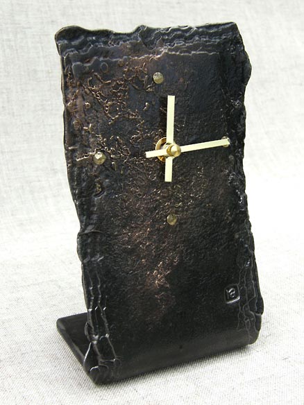 Upright Bronzed Clock